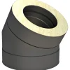 Piipun/hormin mutka Jeremias 30° Ø130 mm musta