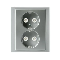 Pistorasia Impressivo 2S/16A/IP21 UPJ HL alumiini