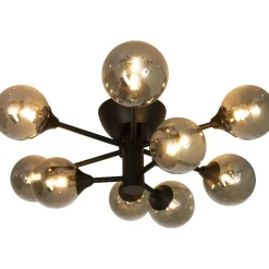 Plafondi Aneta Lighting Cosmos 9-osainen musta/savu