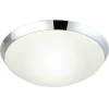 Plafondi Siracusa IP44 Ø 284x105 mm kromi/valkoinen