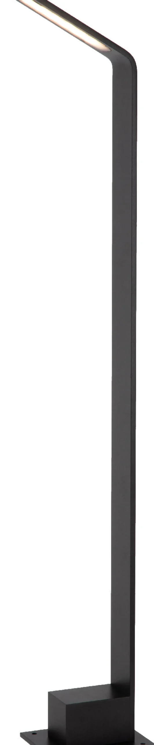 Pollarivalaisin Lucide Lawford, 9.5x15x80.5cm, IP54, 6W, musta