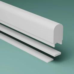 Porraskaiteen yläjohde Lundbergs Stockholm 2000mm MDF valkoinen