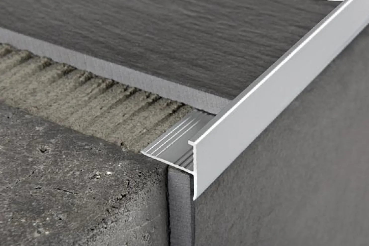 Porraskulmalista Progress Profiles Protermstep ALL 2,7m 8/10mm anodisoitu hopea