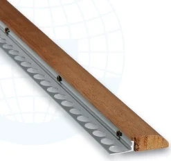 Porraslista Euroshrink iroko-puu/alumiini 199n, 32mm, iroko natural, eri pituuksia
