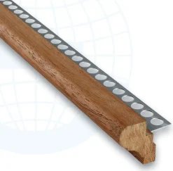 Porraslista Euroshrink iroko-puu/alumiini 237n, 25x35mm, 12.5mm, iroko natural, eri pituuksia