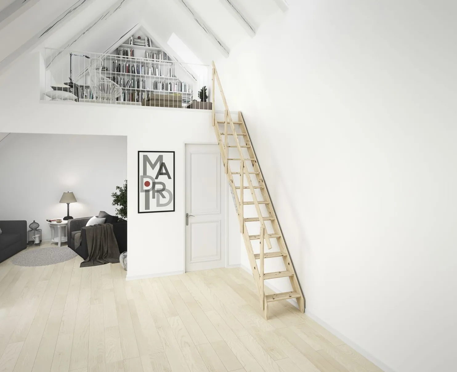 Portaat Dolle Kiel 572x1775 mm käsittelemätön kuusi