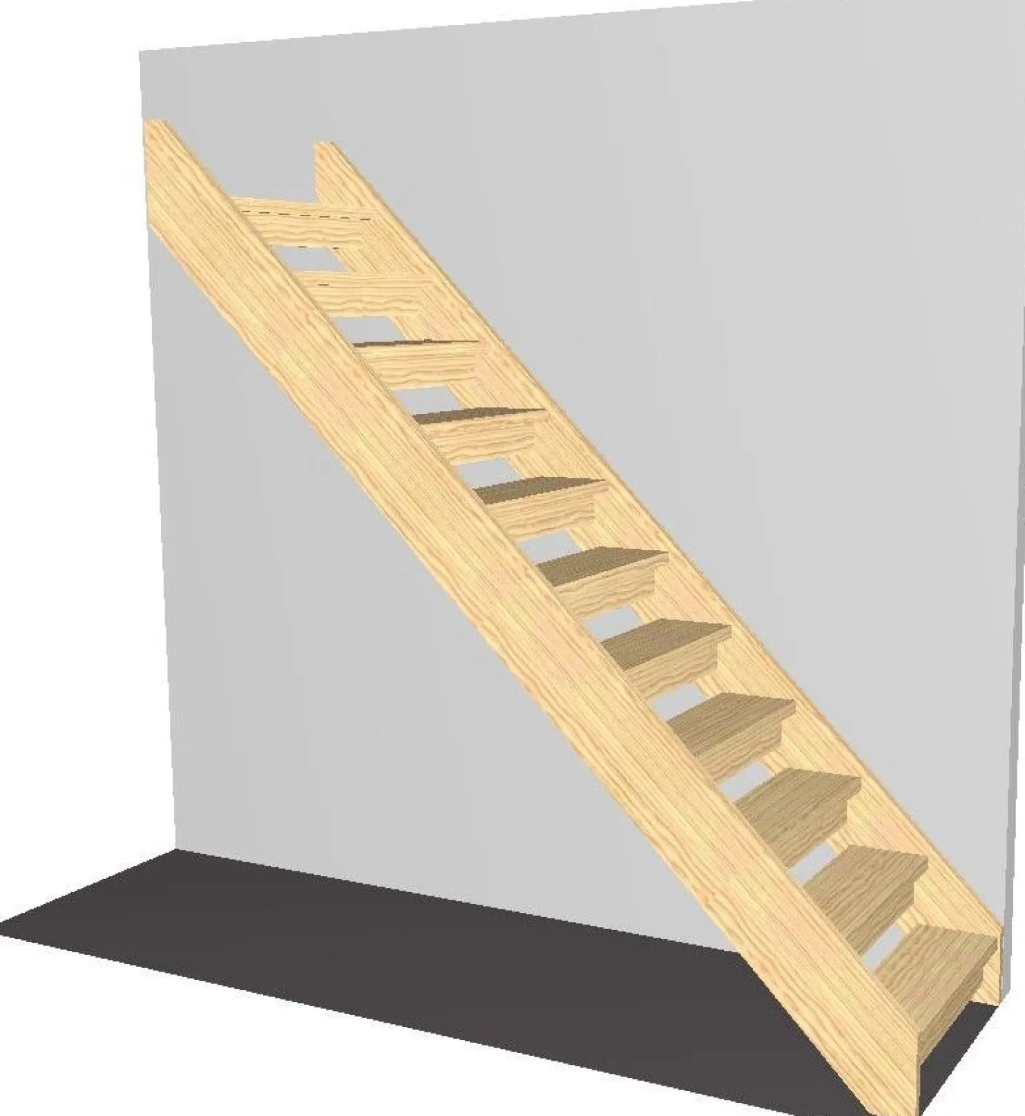 Portaat Lappiporras S2640 korkeus 2430-2680 mm