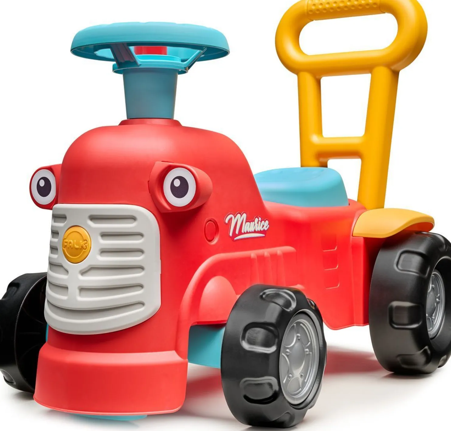 Potkuauto Falk Maurice, ohjauspyörä, äänimerkki ja ergonominen kävelytuki