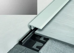 Päätelista ja pohjalista Progress Profiles LVT Terminal Pin 2,7 m 19 mm 4-6 mm anodisoitu hopea
