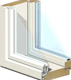 Puu-alumiini-ikkuna MSEAL 12x12 karmi 131mm