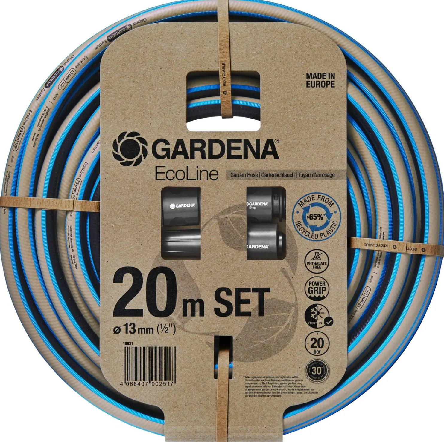 Puutarhaletku Gardena Ecoline Ø13 mm 20 m liittimillä