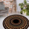 Pyöreä matto Linento Mistik Mandala, Ø100cm, ruskea