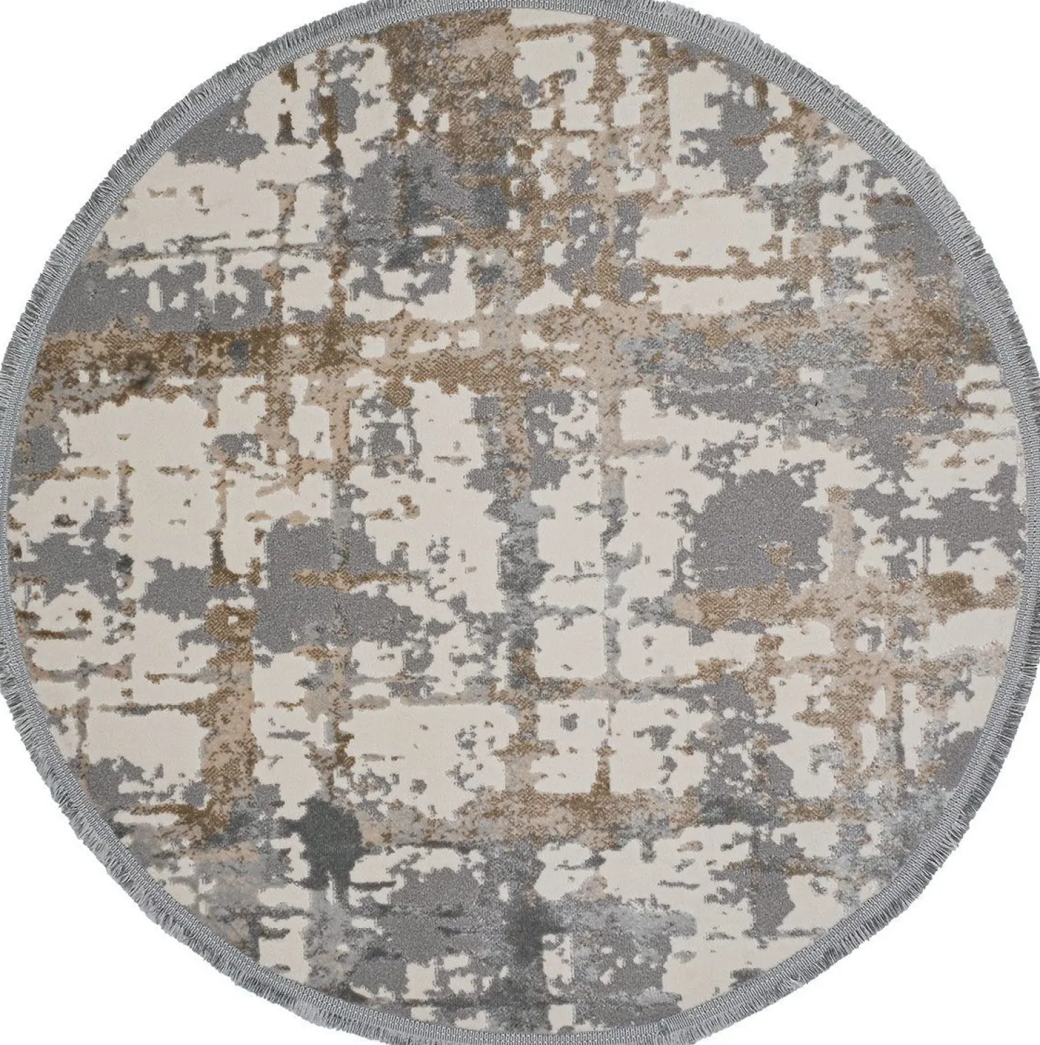 Pyöreä matto Linento Notta 1100 Ø120cm harmaa/beige