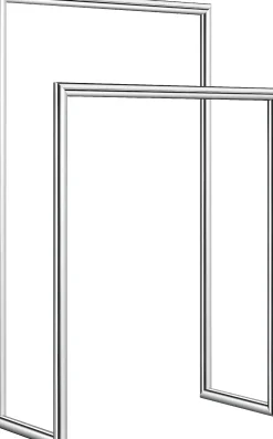 Pyyhetanko Smedbo Outline FK614, kaksitasoinen, vapaasti seisova, kiillotettu kromi