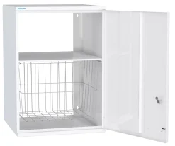 Pyykkikaappi Polaria 500x700x350 mm oikeakätinen sylinterilukko hylly + kori