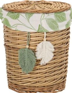 Pyykkikori Home4You WILLI MIRO Ø31xK36 cm, beige