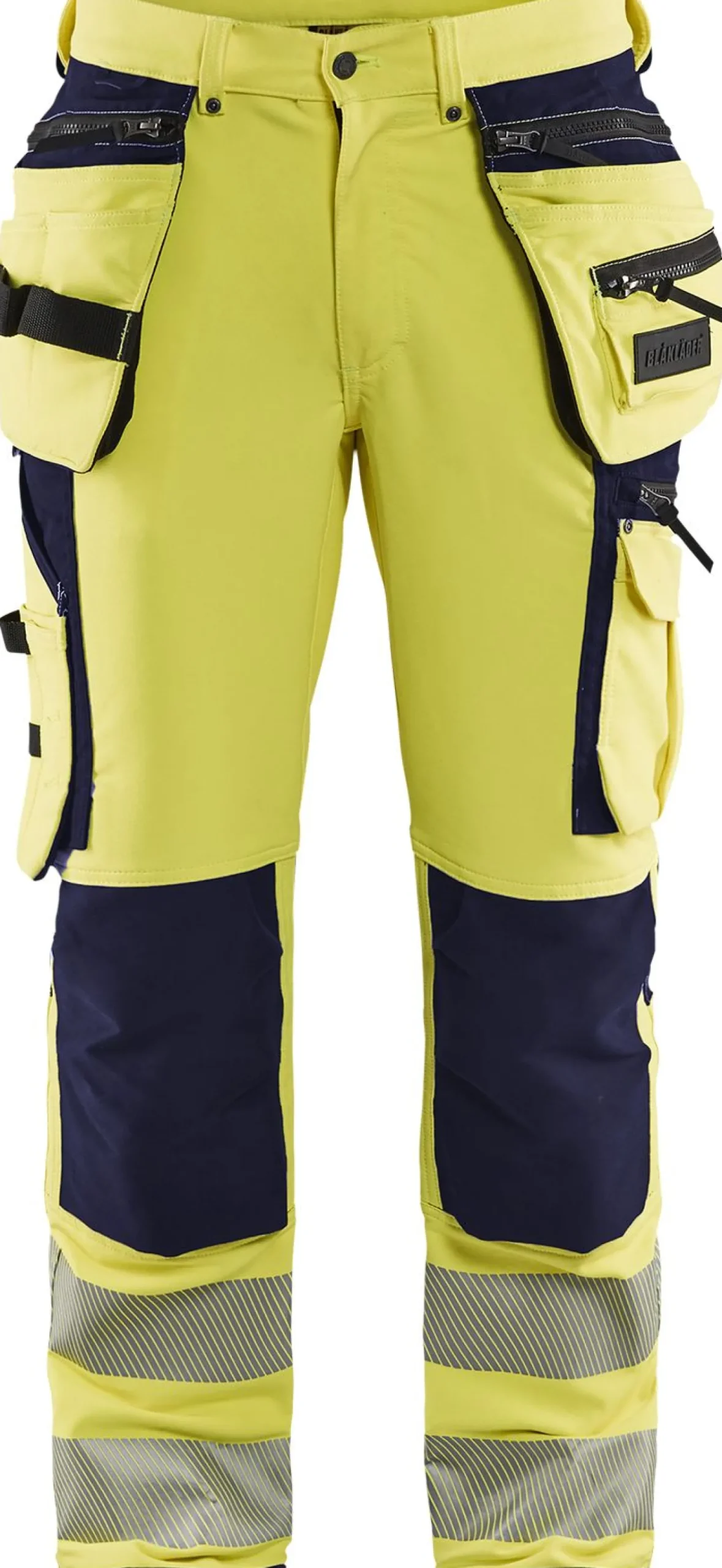Riipputaskuhousut Blåkläder 1997 Highvis stretch huomioväri/sininen