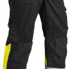 Riipputaskuhousut Blåkläder 1529 Highvis musta/keltainen twill