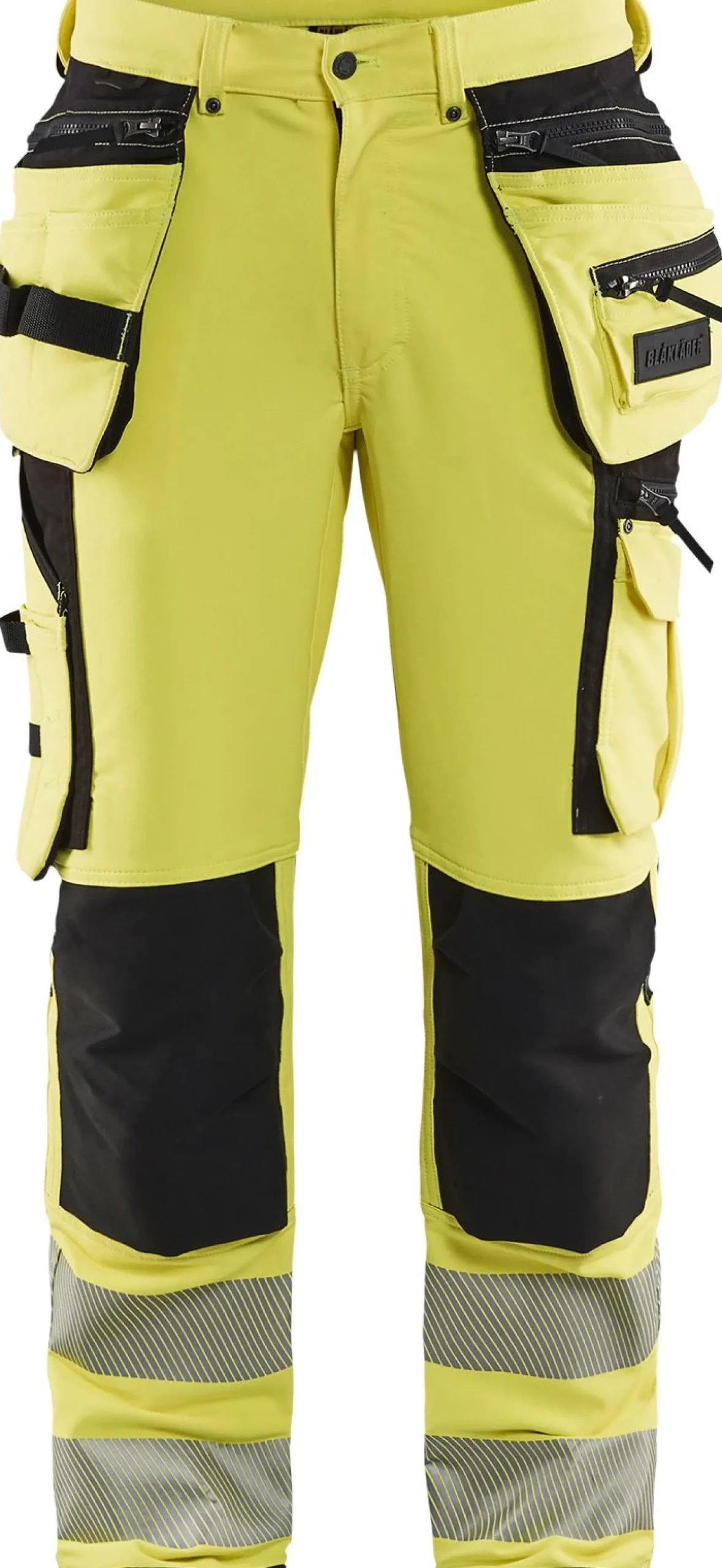 Riipputaskuhousut Blåkläder 1997 Highvis stretch huomiokeltainen/musta