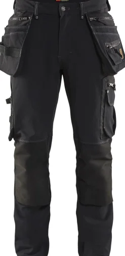 Riipputaskuhousut Blåkläder 1998 stretch musta