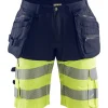 Riipputaskushortsit Blåkläder 1596 Highvis Stretch mariininsininen/huomiokeltainen