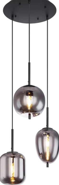 Riippuvalaisin Globo Blacky Ø46 cm savunharmaa/musta