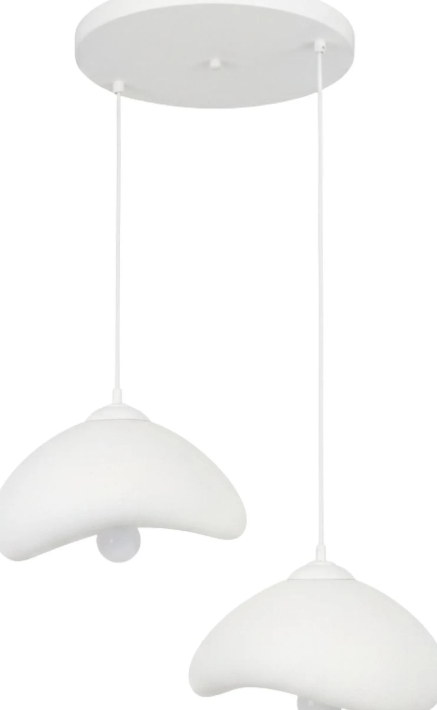 Riippuvalaisin Linento Lighting Luna 30-2-T, 2-osainen, valkoinen