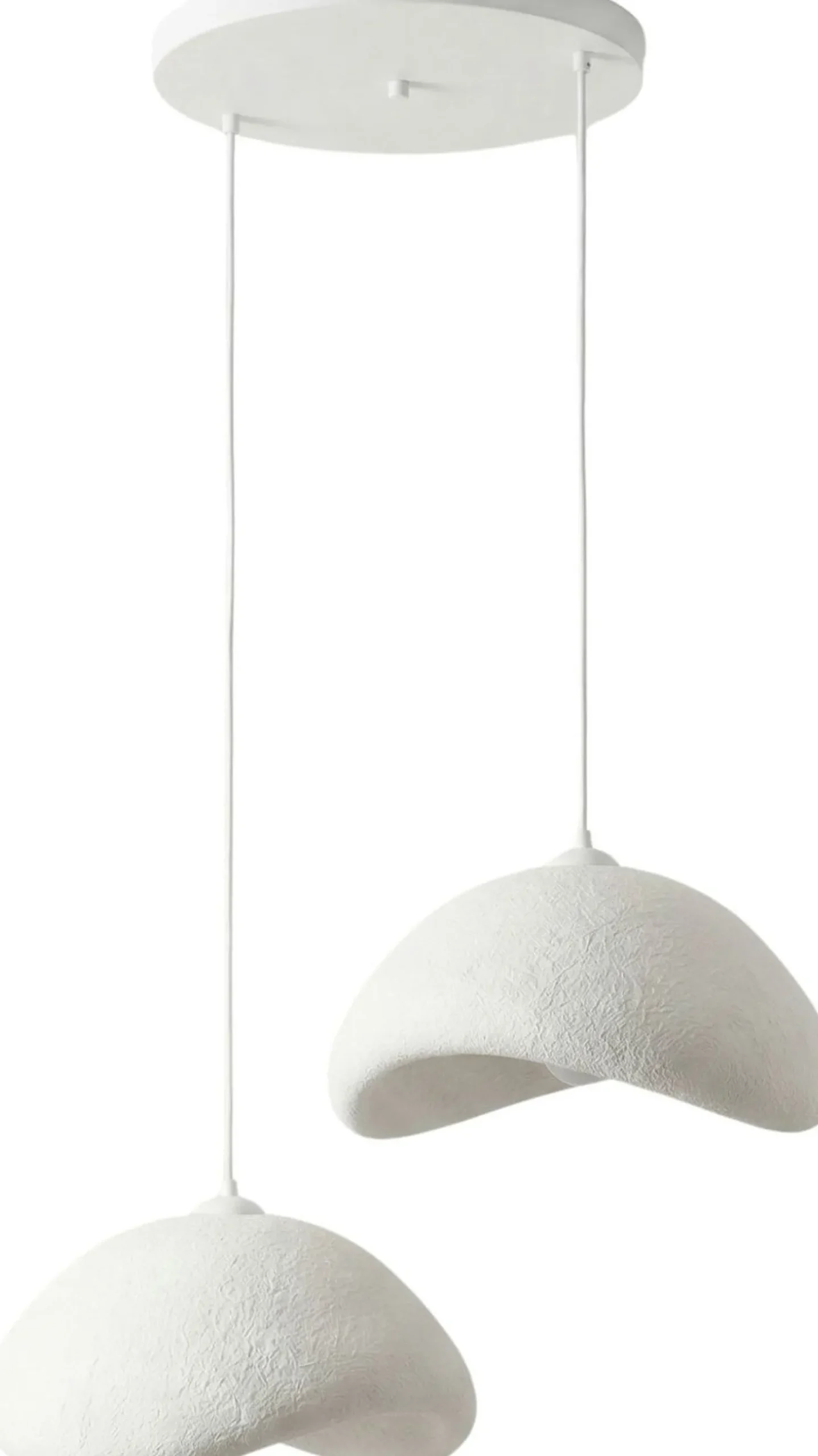 Riippuvalaisin Linento Lighting Luna 50-50-T-Nua, 2-osainen, valkoinen