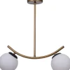 Riippuvalaisin Linento Lighting Velvet 2-osainen valkoinen/kulta