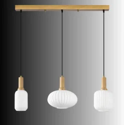 Riippuvalaisin Linento Lighting Asker 78cm 3-osainen valkoinen