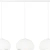 Riippuvalaisin Linento Lighting Yontu 15853A, 3-osainen, valkoinen