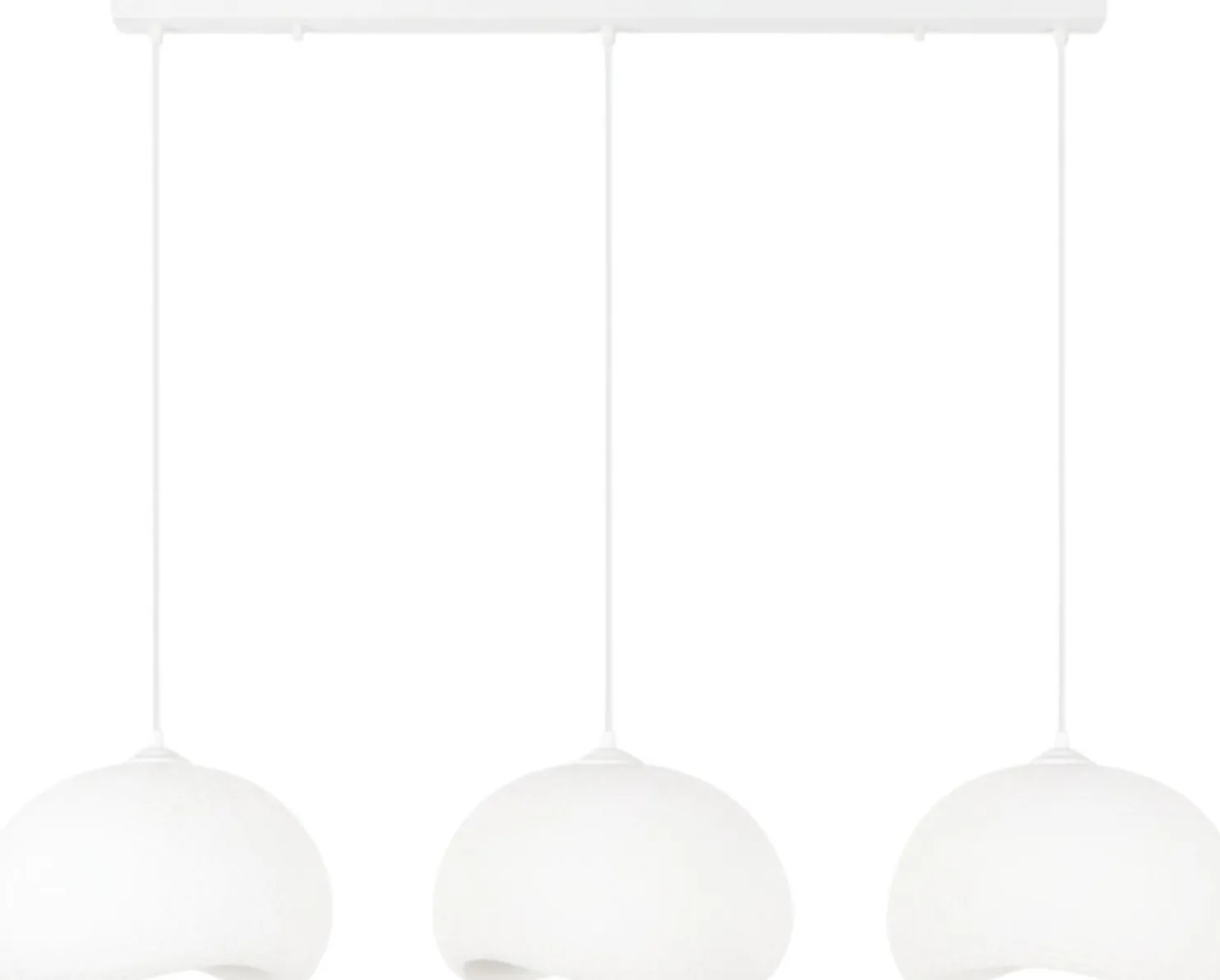 Riippuvalaisin Linento Lighting Yontu 15853A, 3-osainen, valkoinen