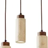 Riippuvalaisin Linento Lighting Babil C, 3-osainen, GU10, IP20, max. 10W, tummanruskea/beige
