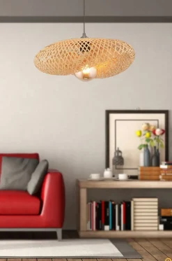 Riippuvalaisin Linento Lighting BRZ-340025, ø34cm, E27, max. 40W, IP20, bambu