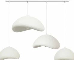 Riippuvalaisin Linento Lighting Luna Nua C, 4-osainen, valkoinen