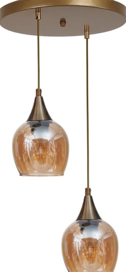 Riippuvalaisin Linento Lighting Enzo 2-osainen hunaja/kulta