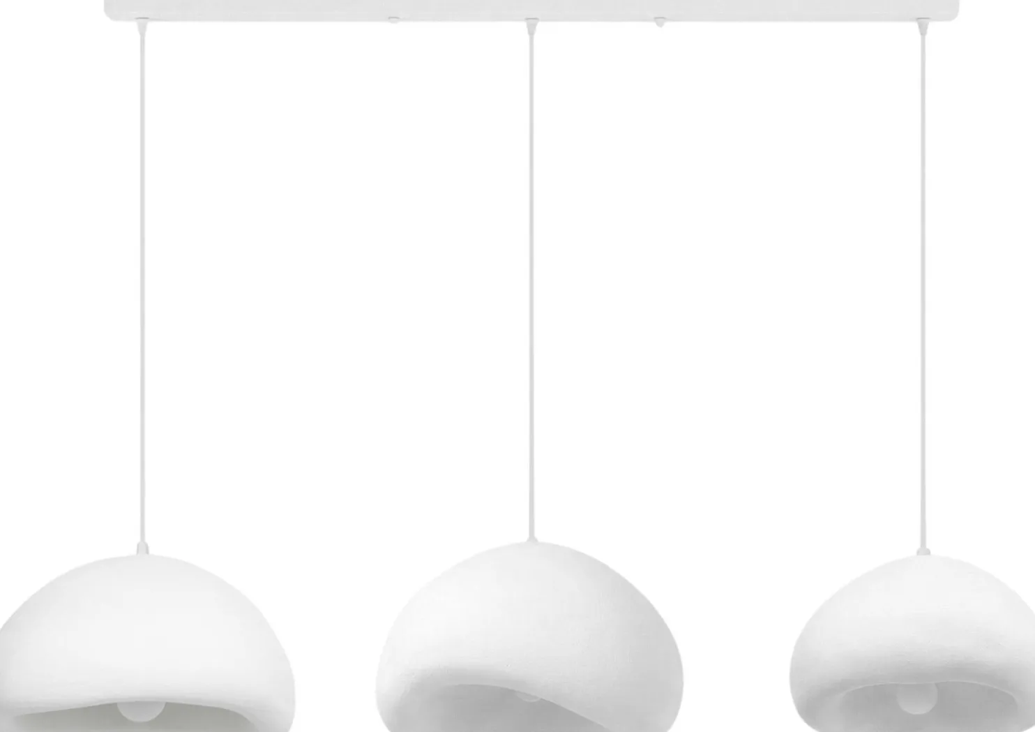 Riippuvalaisin Linento Lighting Loval Set-C-Luna, 3-osainen, valkoinen