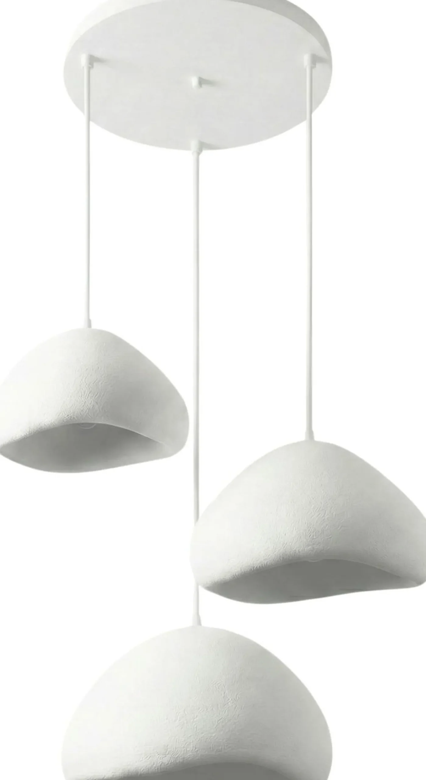 Riippuvalaisin Linento Lighting Lora Set-T-Luna, 3-osainen, valkoinen