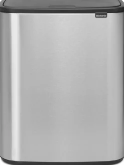 Roska-astia Brabantia Bo Touch 2 x 30L Matt Steel Fingerprint Proof