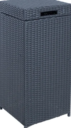 Roskakori Home4You WICKER 36x36xK80 cm, musta