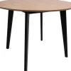 Ruokapöytä Home4You ROXBY Ø105xK76 cm, tammi/musta, ruskea