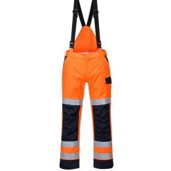 Sadehousut Portwest MV71 Modaflame Multinorm oranssi/sininen