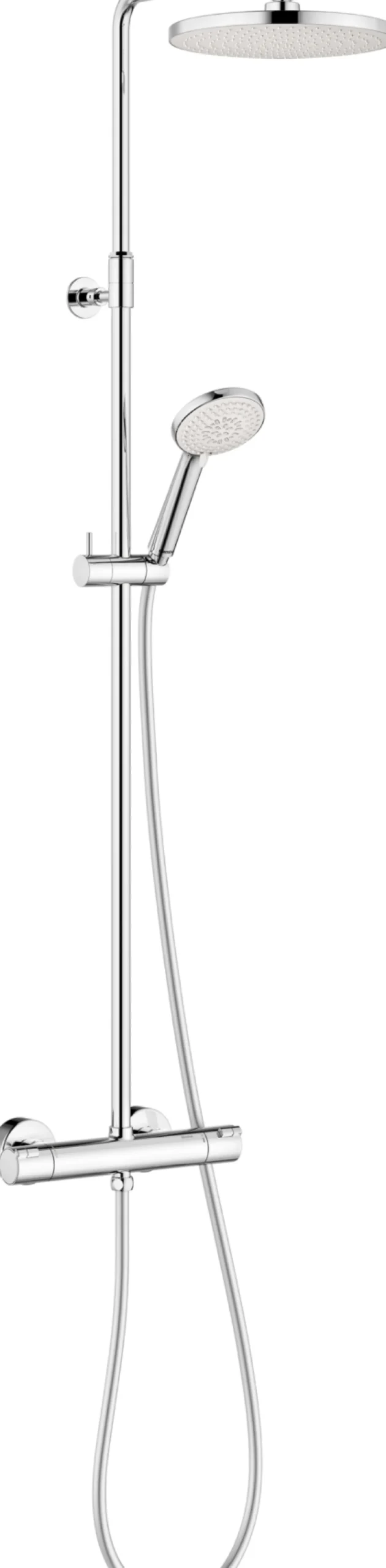Sadesuihkusetti Damixa Core, termostaattihanalla, suihkupää ⌀230mm, kiiltävä kromi