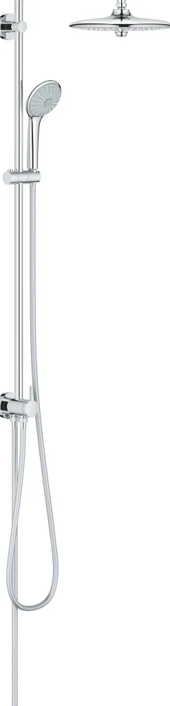 Sadesuihkusetti Grohe Euphoria System 27421002, vettä säästävä, hierova suihku, suihkupää ⌀260mm, kiiltävä kromi