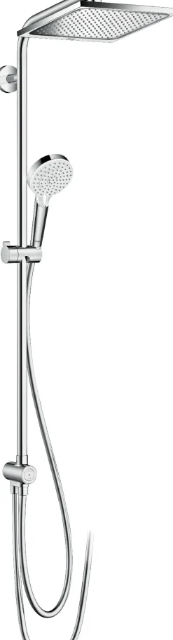 Sadesuihkusetti Hansgrohe Crometta E Showerpipe 240 1jet Ecosmart Reno, ilman hanaa, kromi