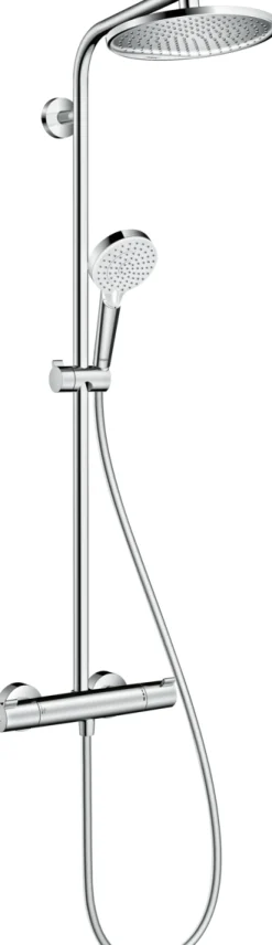 Sadesuihkusetti Hansgrohe Crometta S Showerpipe 240 1jet, termostaattihanalla, suihkupää ⌀240mm, kiiltävä kromi