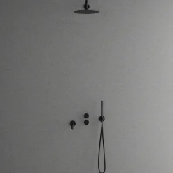 Sadesuihkusetti Scandtap Harmonized 3x Black, piiloasennettava, musta