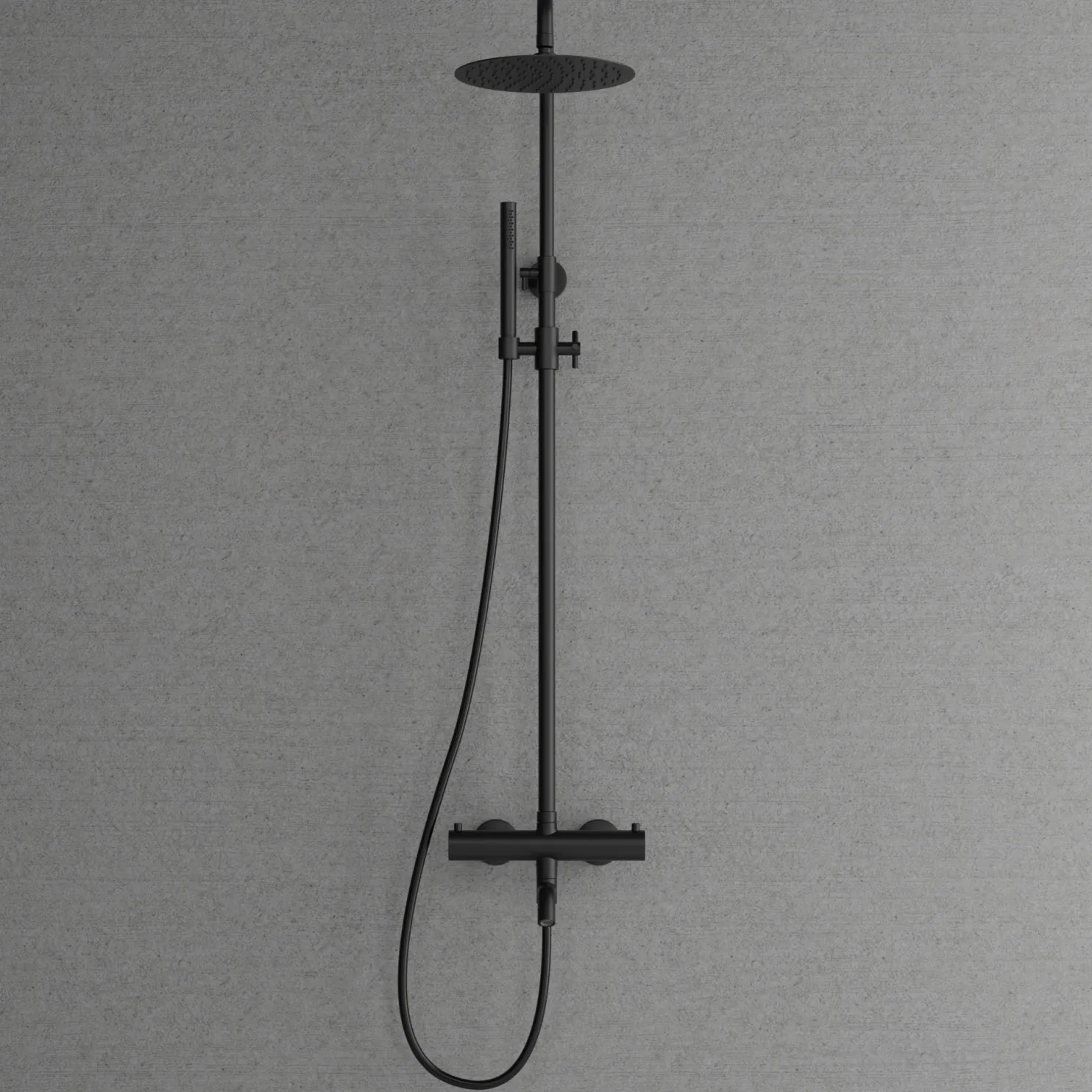 Sadesuihkusetti Scandtap Pleasure 3 Black, termostaattihanalla, musta