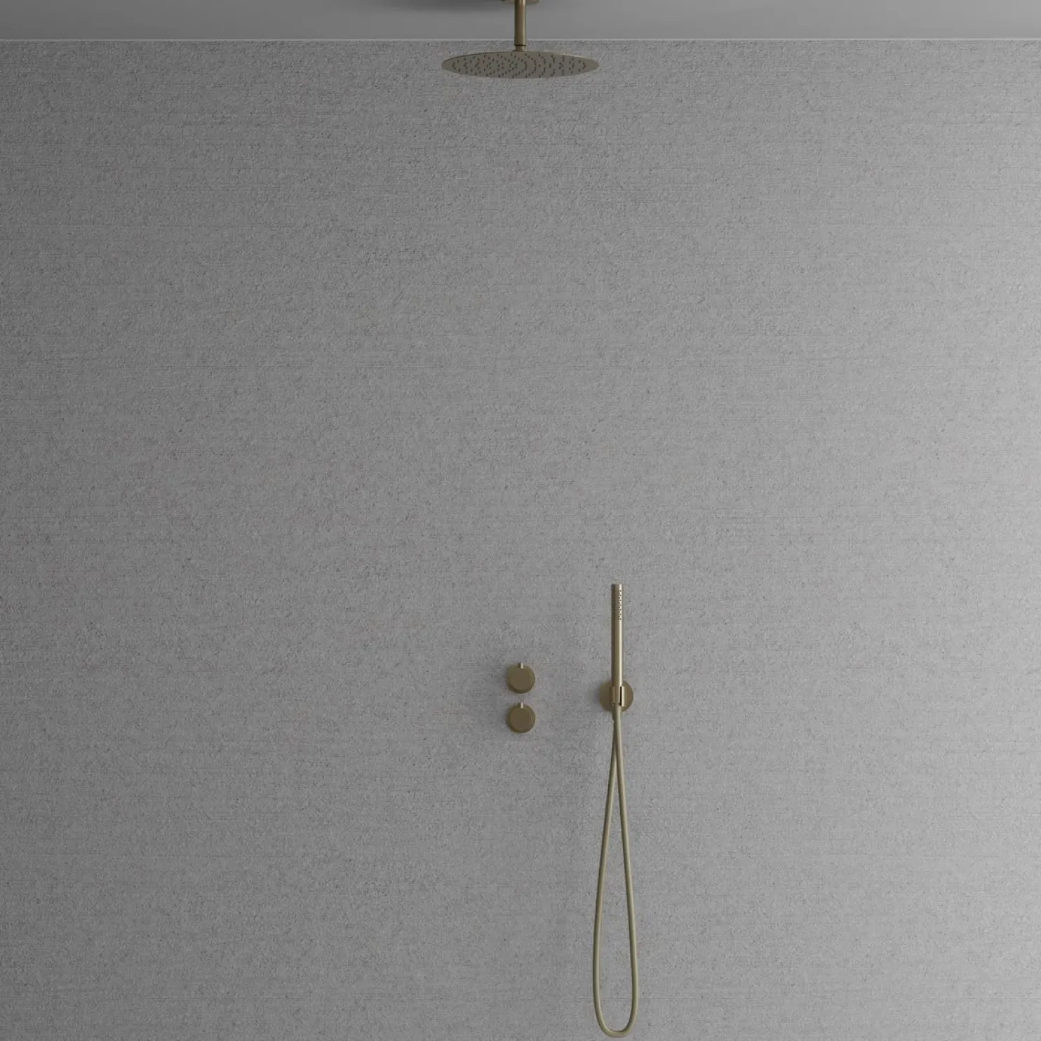 Sadesuihkusetti Scandtap Steel Harmonized 2y, termostaattihanalla, Champagne