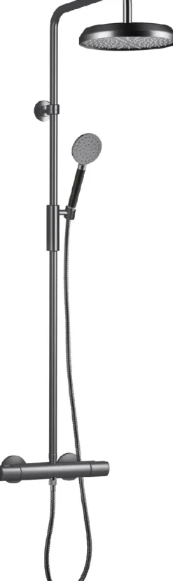 Sadesuihkusetti Tapwell ARM5200 Brushed Black Chrome, termostaattihanalla, suihkupää ⌀253mm, harjattu musta